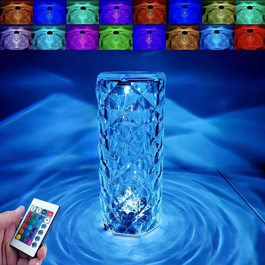 16 Color Changing Crystal Table Lamp