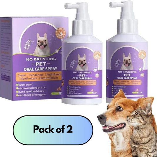 No Brushing Pet Oral Care Spray (Pack of 2)